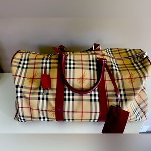 BURBERRY Haymarket Check Holdall Duffle Bag. Used ONCE. A+++ 100% AUTHENTIC.